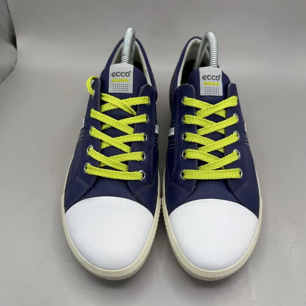 ECCO Spikeless Golf Leather Sneakers Shoes Womens Size US 9-9.5 / EU 40 Blue